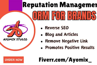 do online reputation management, ORM, services to suppress negative links