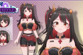 design and rig high quality live2d vtuber model live 2d vtuber model 2d anime