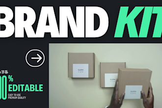 design a creative and full editable professional brandkit