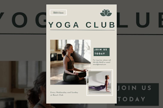 design gym flyers, fitness flyers, workout flyers, yoga flyers