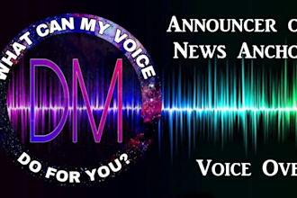 record a host, announcer, or news anchor voice