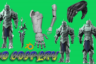 design full 3d wearable cosplay armor pepakura and 3d helmet for 3d printing