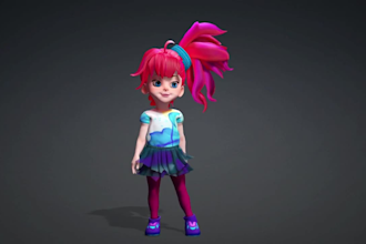 sculpt 3d model,cartoon model,pixar cartoon character,stylized 3d cartoon model