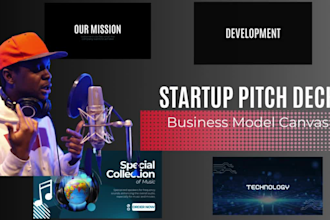 create an awesome startup pitch deck, business model canvas for fintech startup