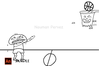 make a black and white cartoon animation in adobe animate