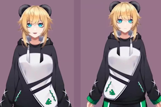draw a high quality vtuber live 2d rigging anime oc art for game streaming