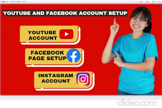 create social media account and setup business page