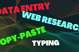 do data entry, copy paste, typing as virtual assistant