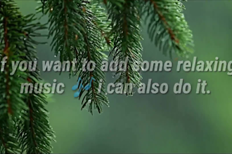creat 100 meditation, relaxing, nature rain videos for your channel