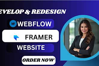 develop modern responsive webflow wesbite fix issues redesign expert webflow cms