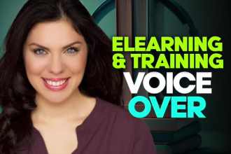 record an english american female voice over for hr, elearning or training video