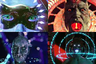 do looping face up artist and dj 3d visualizer