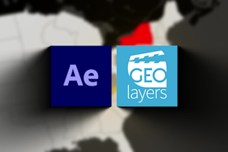 create professional animated maps, travel routes, and motion graphics