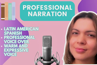 record a high quality professional spanish female voiceover