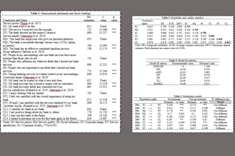 provide expert data analysis and interpretation using spss and amos