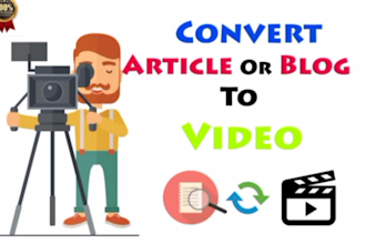 convert article to video with background music in 24 hours