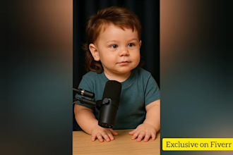 create viral baby talking podcast, ai baby podcast video