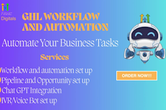 setup your go high level automations workflow, gohighlevel chat gpt