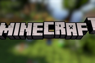 create an animated logo for minecraft