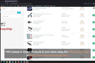 do automated aliexpress dropshipping store, import products