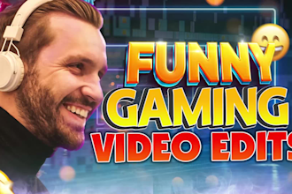 do funny gaming video edit for youtube and tiktok