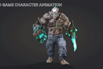 3d game character animation, unreal engine unity fbx file game asset, 3d rigging