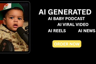 create ai baby podcast ai new baby video funny baby podcast ai video reels