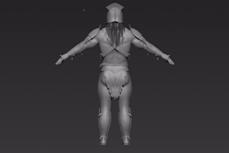 functional rig 3d character in for unreal, unity, animation or mocap, ik fk rig