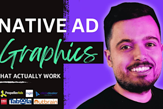 do ad image for native ads of affiliate amazon store ,food,restaurant brand,fb