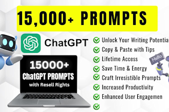 provide you 15000 chat gpt prompts bundle