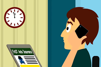 create an auto car insurance 2d animated promo video