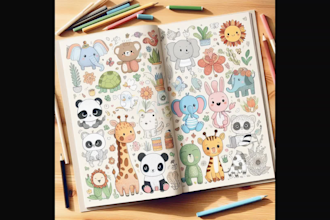 creative kids coloring book and activity book design for KDP