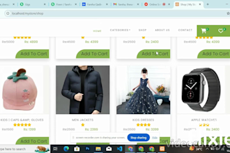 build professional ecommerce websites for online stores using mysql, PHP, ajax