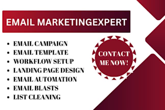 do email marketing, campaign, templates on icontact, hubspot, klaviyo, mailchimp