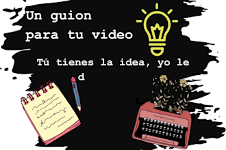 redactaré el guion para tu video