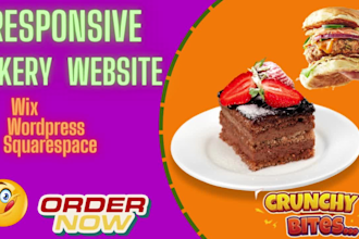 do a bakery cake shop website with wordpress wix or squarespace