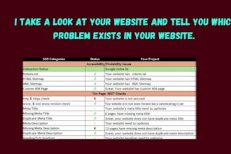 assist advance SEO audit report and competitor analysis
