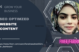 write seo optimized website content with key word strategy