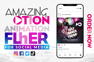 make a nice animation motion flyer on social media