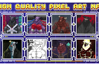 draw unique pixel art nft collection with metadata