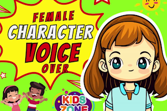 record voice over for an anime cartoon character in spanish