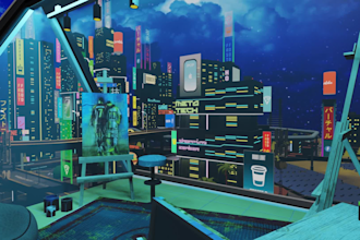 create 3d custom animated overlay for twitch yt and fb