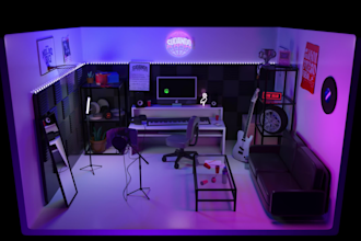 do 3d animated models for gaming, personal branding, youtube or business use
