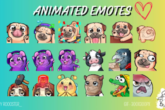 draw custom animated emotes for twitch