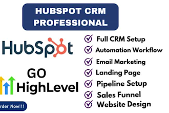 hubspot crm, gohighlevel crm, automation workflow, website, hubspot email expert