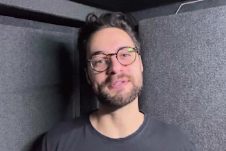 record an english male voiceover with a natural brazilian accent