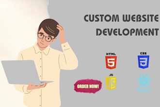 do custom website development as full stack developer frontend backend developer