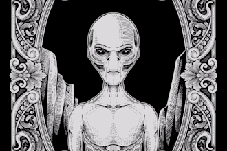 engrave darkart illustration for t shirt,jacket,hoodie, etc