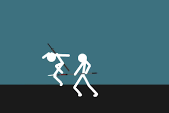 create funny stickman animation, stick figure animation, for social medial