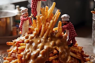 do ai miniature food photography, ai generated video , ai miniature video ads